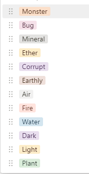 Evo types